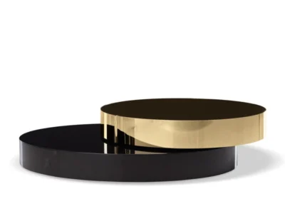 Bàn trà đôi viền mạ PVD Pula BT19