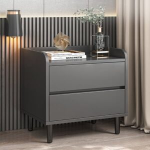 Tủ kệ đầu giường 2 ngăn kéo có chân gỗ đẹp TAP04