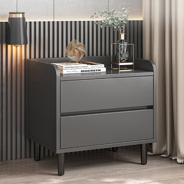 Tủ kệ đầu giường 2 ngăn kéo có chân gỗ đẹp TAP04