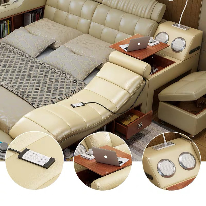 GIƯỜNG MASSAGE BỌC DA ĐA CÔNG NĂNG NVA81 - Ảnh 3