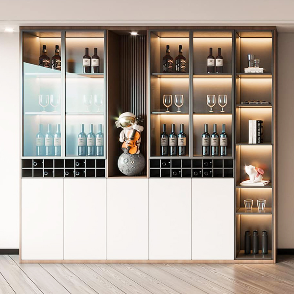 Tủ Rượu Gỗ MDF Chất Lượng Cao GMH010 Kiểu Dáng Hiện Đại